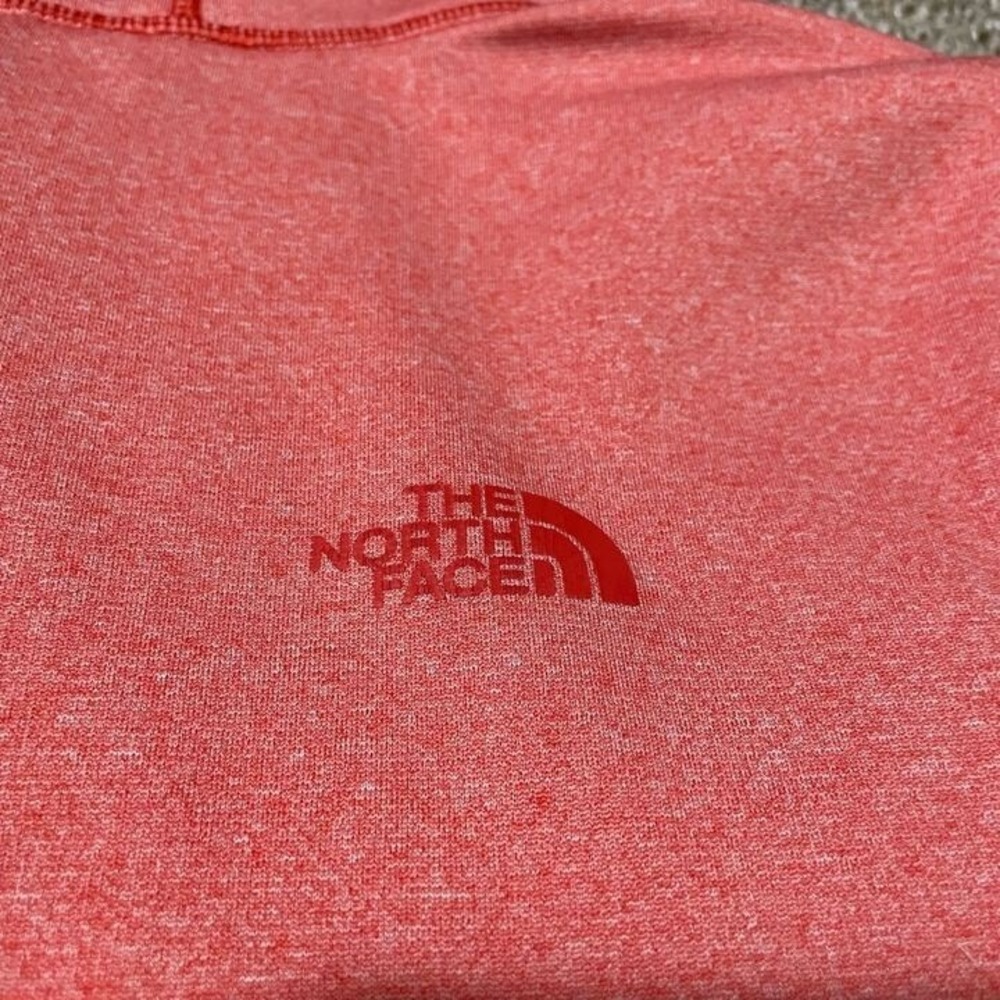 The North Face Womens Heathered Coral Pullover Hoodie Sweatshirt Size M Logo - Picture 4 of 5